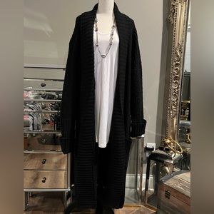 New long sweater jacket is so soft and very warm. Great for this winter.